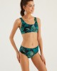 Women Tropical Leaves Print Backless Tank Top Swimwear High Waist Bikini Women Tropical Leaves Print Backless Tank Top Swimwear High Waist Bikini